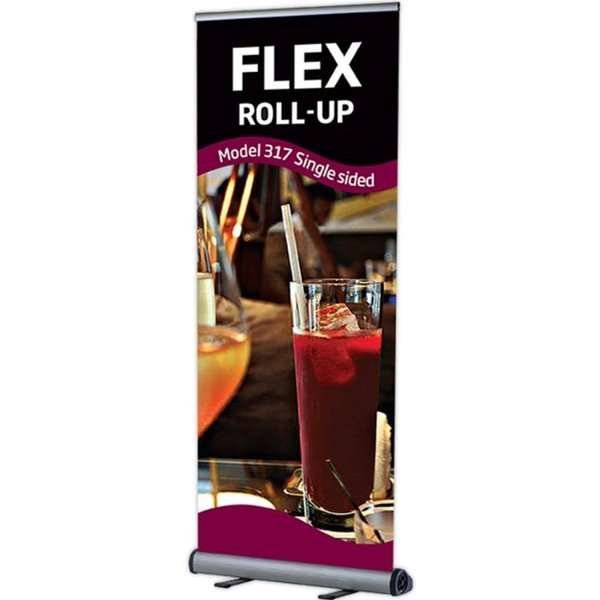 Flex Roll-up, silver, single sided, 90 cm, alu, #1