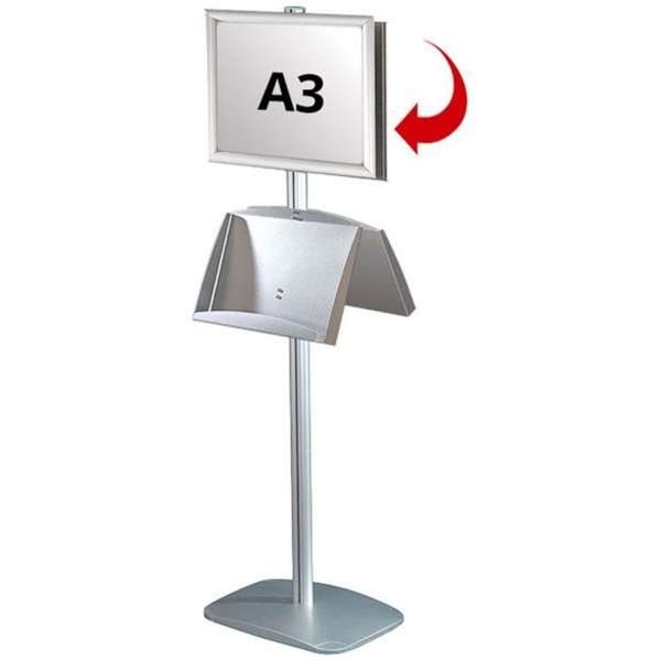 Mini Multistand 6 -Double sided A3 Snap Frame + A3 Steel shelf #1