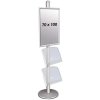 MULTISTAND 3 Single sided with 2 acryl shelve 25mm 1 x 70 x 100 cm Alu #1