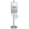 MULTISTAND 1 Single sided with acrylshelve 25mm 1 x 50x70 Alu #1