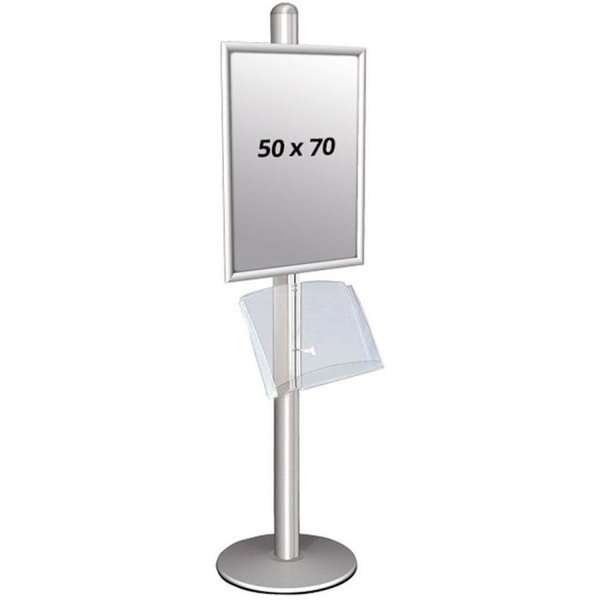 MULTISTAND 1 Single sided with acrylshelve 25mm 1 x 50x70 Alu #1
