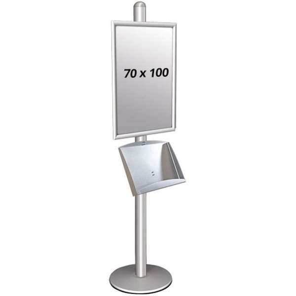 MULTISTAND 1 Singel sided with steel shelve 25 mm 1 x 70x100 Alu #1