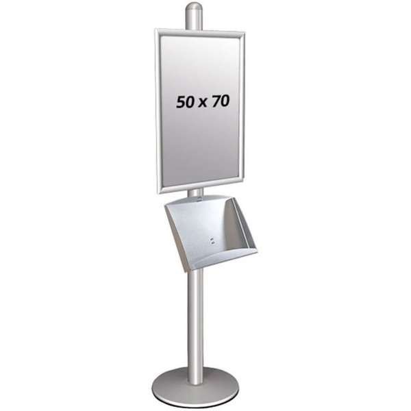 MULTISTAND 1 Single sided with steelshelve 25 mm 1 x  50x70  Alu #1
