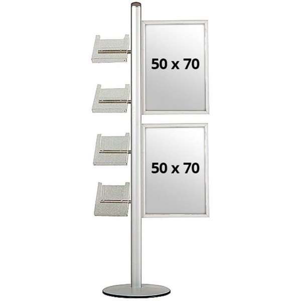 MULTISTAND 18 Single sided 2x(50x70cm) Slide-in + 4xA4 Shelves #1