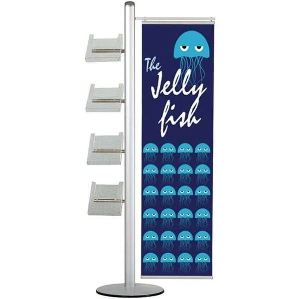 MULTISTAND 19 Single sided, 1 pcs. 40cm. Banner + 4xA4 Shelves #1