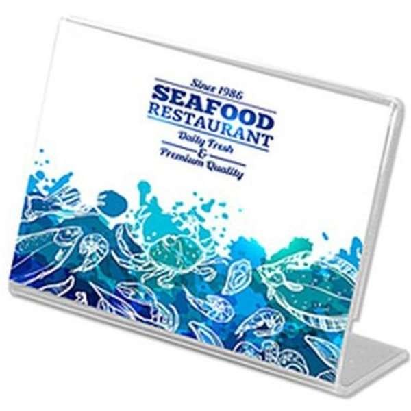 ACRYLIC L MENU HOLDER Horizontal A6 #1