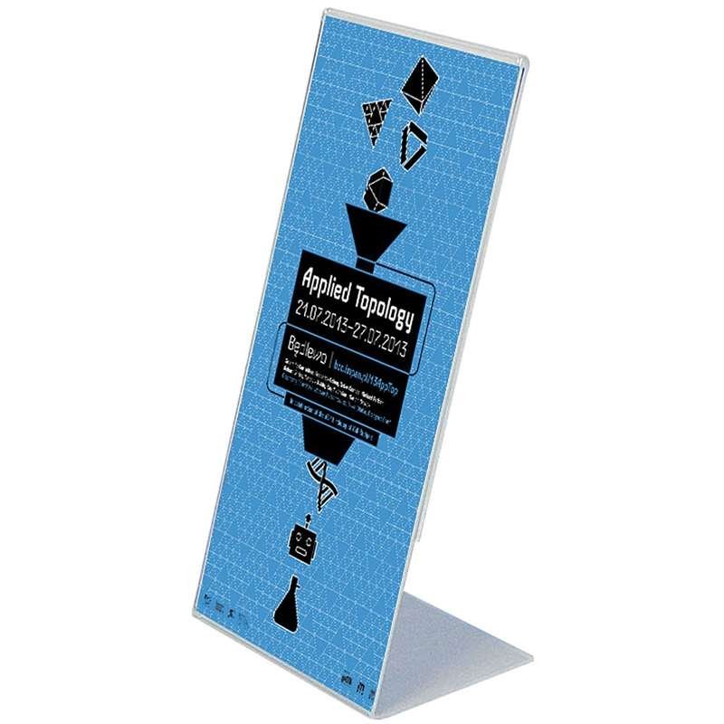 L-Menuholder, vertical M65 acrylic display #1