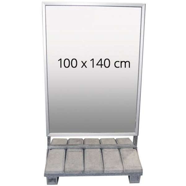 Heavy Outdoor Sign Concrete stand, alu/grey, 100 x 140 cm #1