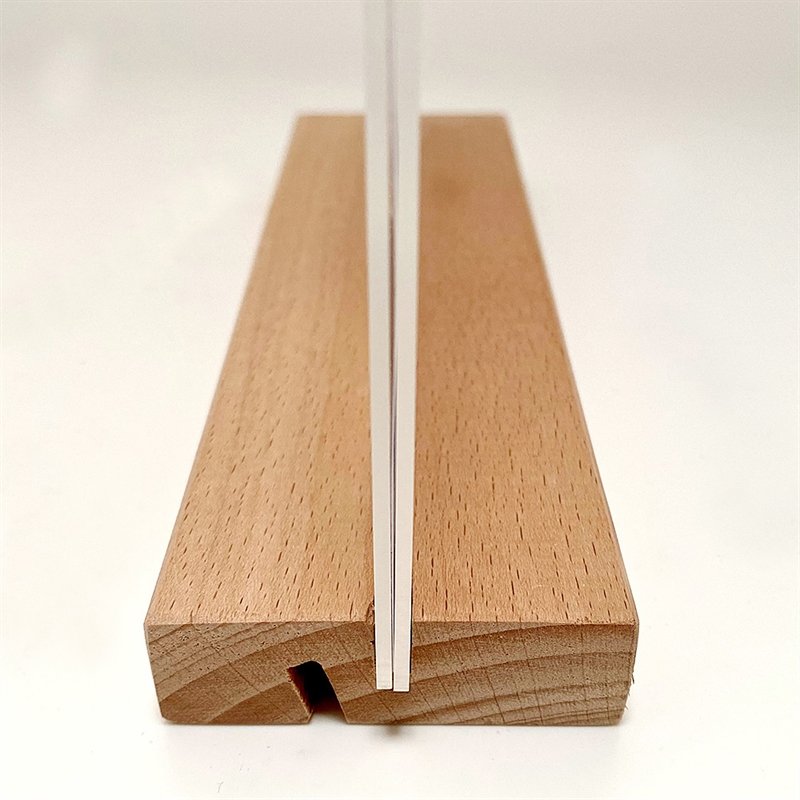 WOOD Block Menu holder acrylic A4 vertical/angled #6