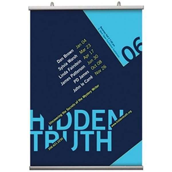 Poster-Hanger, double sided, set, 50 cm, alu/silver #1