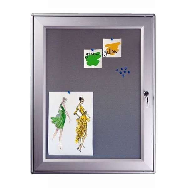 Infobox, alu/silver, with felt and lock, 4 x A4 #3