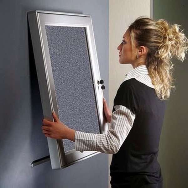 Infobox, alu/silver, with felt and lock, 4 x A4 #2