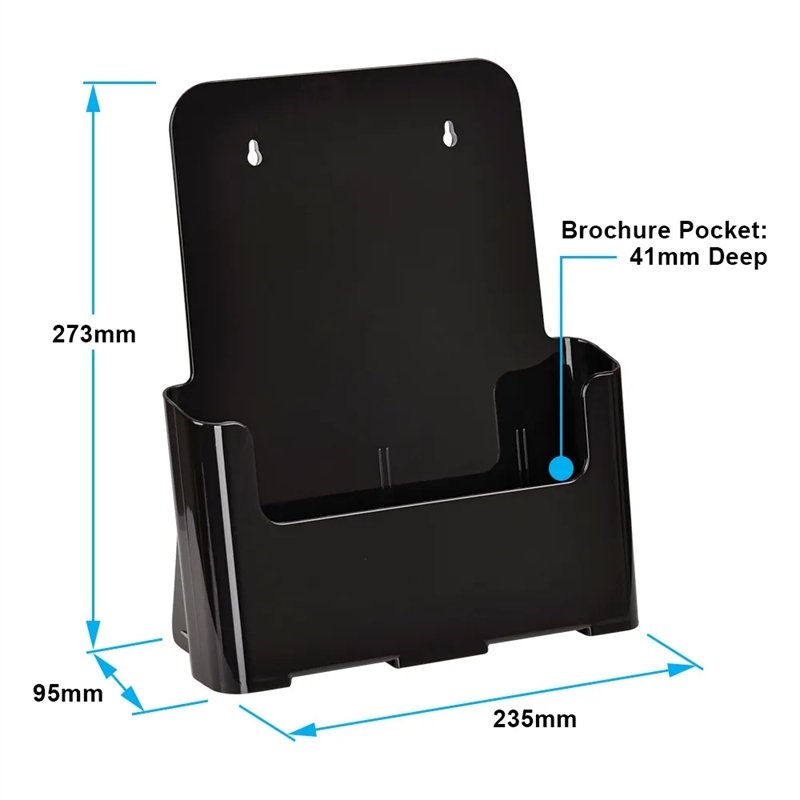 Table & Wall Dispenser, A4 acrylic holder, black #2