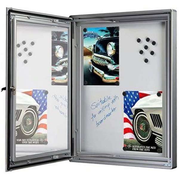 Infobox Magnetic, alu/silver, with lock, 4 x A4 #7