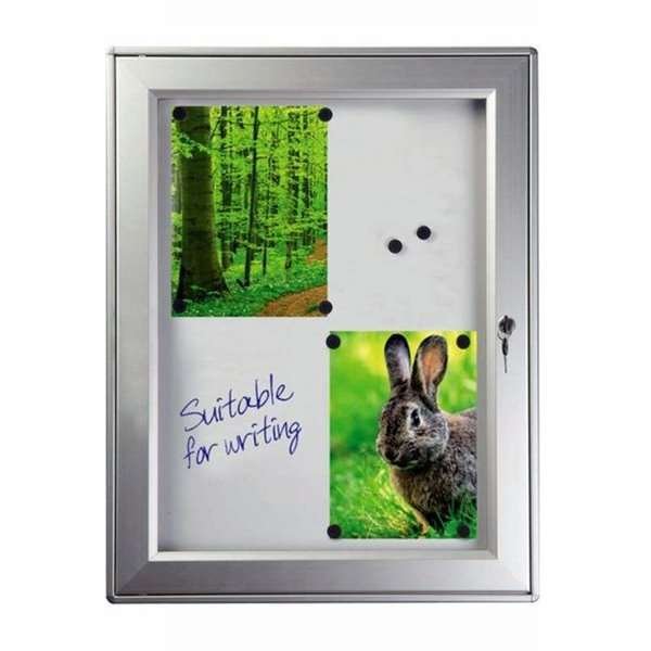 Infobox Magnetic, alu/silver, with lock, 4 x A4 #2