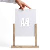 Wooden Menuholder, light, with A4 acrylic holder #2