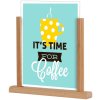 Wooden Menuholder, light, with A4 acrylic holder #1