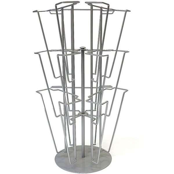 Wireholder Spin Table, 9 x A4, silver #2