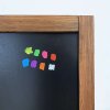 Wooden A-Board, dark stained wooden frame and black chalkboard plate, 60 x 100cm incl. 8 chalk board markers #8