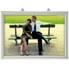 Slide-in frame, double sided, 25 mm, horizontal, A3, alu/silver #3
