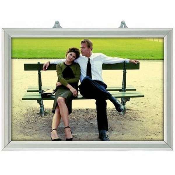 Slide-in frame, double sided, 25 mm, horizontal, A3, alu/silver #3