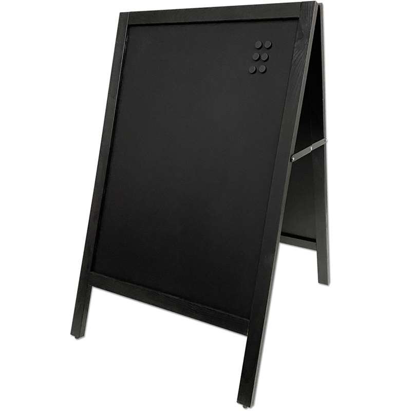 Wooden A-Board Black with Steel Board #3