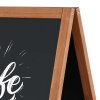 Wooden A-Board Dark with Steel Board #6