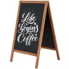 Wooden A-Board Dark with Steel Board #1