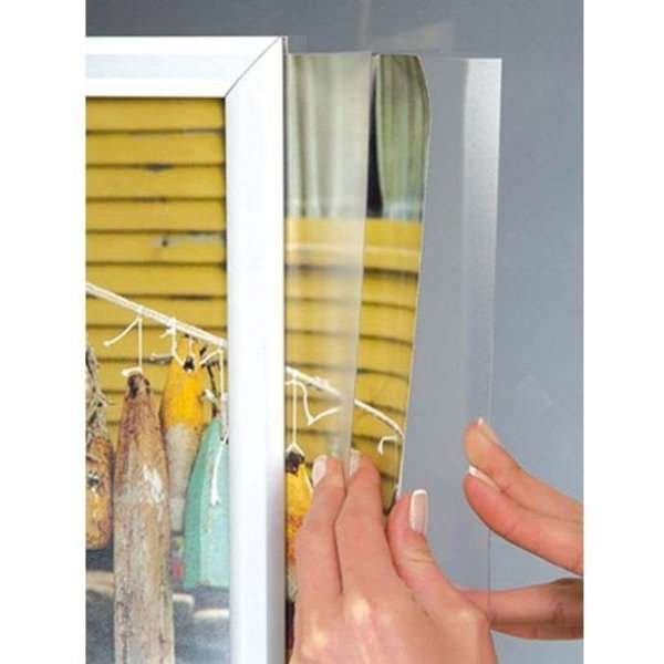 Slide-in frame, double sided, 25 mm, horizontal, A3, alu/silver #4
