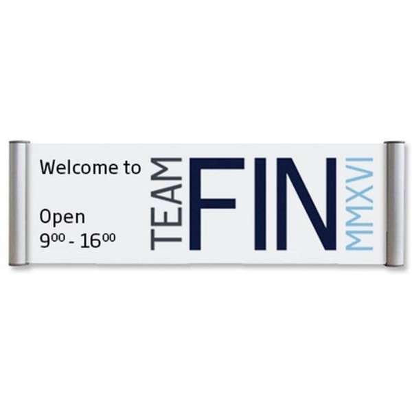 Door Sign, 10,5 x 29,7 cm, 15 mm profile, alu/silver #1