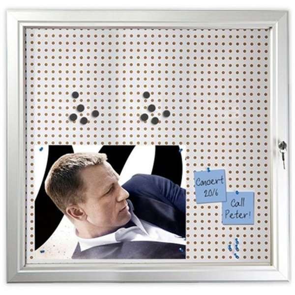 Infobox Combi with lock, 45 mm, 12 x A4, alu/silver #1