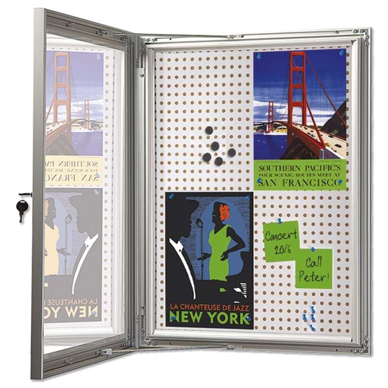 Infobox Combi with lock, 45 mm, 4 x A4, alu/silver #4