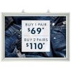 Slide-in frame, double sided, 25 mm, horizontal, A3, alu/silver #1