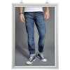 Slide-in frame, double sided, 25 mm, vertical, 50 x 70, alu/silver #1