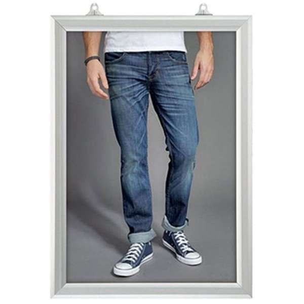 Slide-in frame, double sided, 25 mm, vertical, A3, alu/silver #1