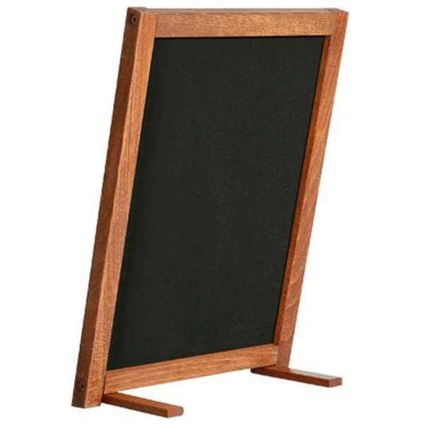 Wooden Chalkboard with feet, dark wood and black board 12,7 x 17,8 cm #4