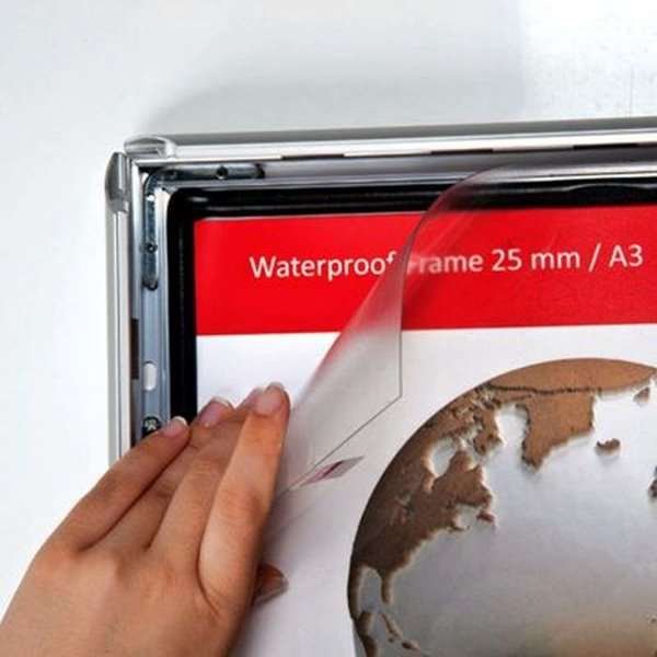 Alu snap frame watersafe, 25 mm, A2, silver #2