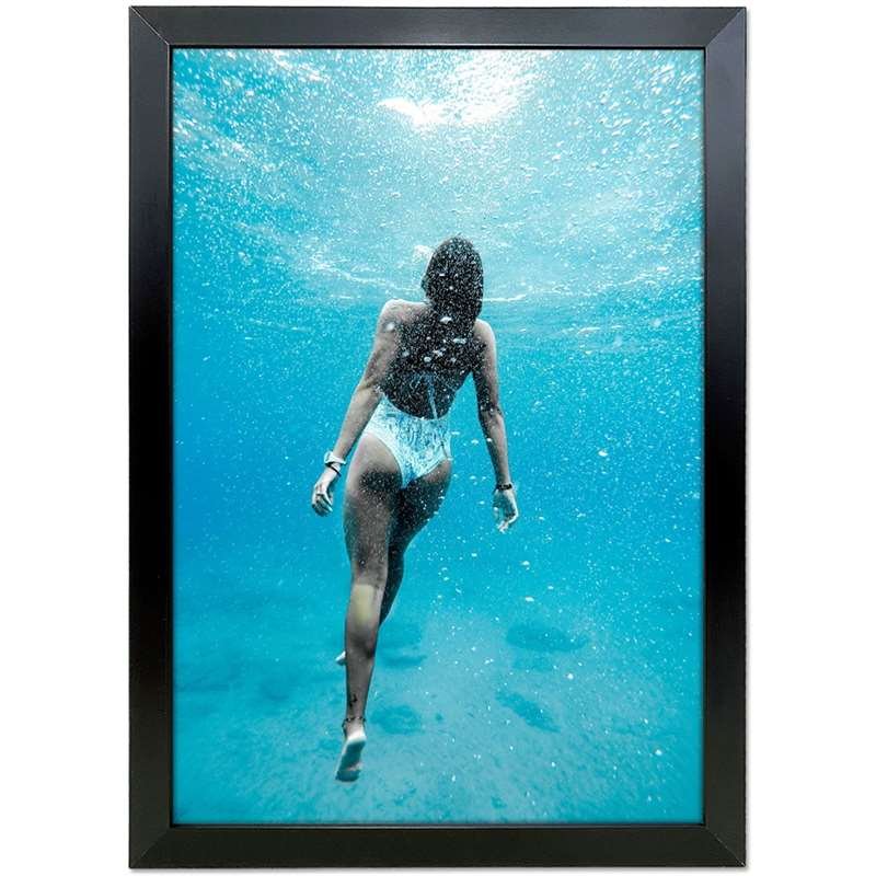 Alu snap frame, black, 20 mm flat profile, A5 #1