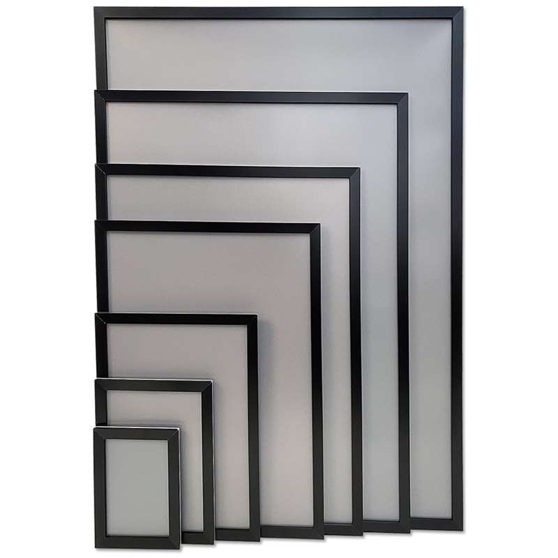 Alu snap frame, black, flat 20 mm profile, A1 #7