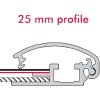 Alu snap frame 25 mm, A3, stainless steel look #4