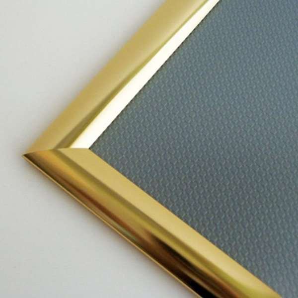 Alu snap frame 25 mm, A2, polished gold #6
