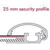 Alu security snap frame, 25 mm, A1, silver #6