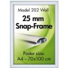 Alu snap frame 25 mm, 50 x 70, silver #3