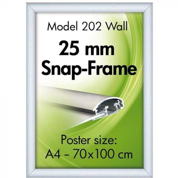 Alu snap frame 25 mm, 50 x 70, silver #3