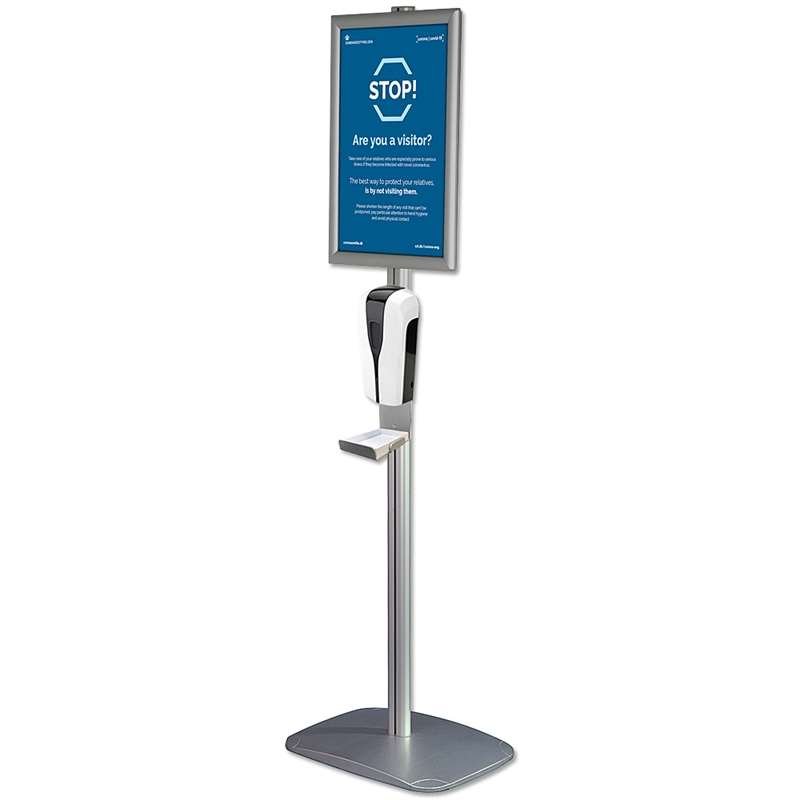 Mini Multi Stand with Liquid alcohol dispenser, holder with Tray and  Snap Frame A3 #1