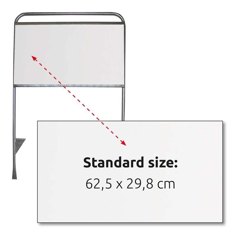 Top plate 62,5 x 29,8 cm, 3 mm PS, for Estate Sign Standard #1
