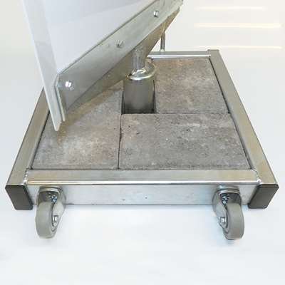 Outdoor Spin Sign, concrete stand #4