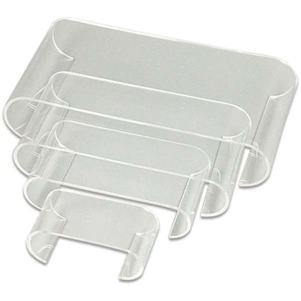 Nesting Shelves Rounded x 4, clear acrylic #3