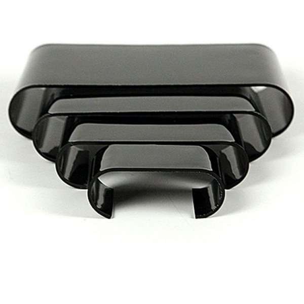 Nesting Shelves Rounded x 4, black, acrylic #2