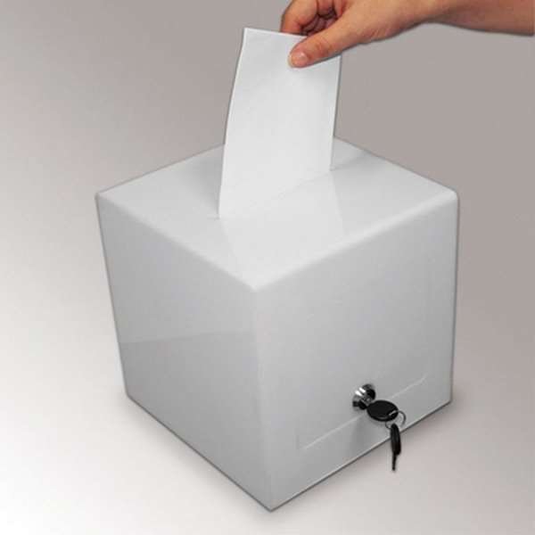 Tip Box Square, opal white acrylic #2
